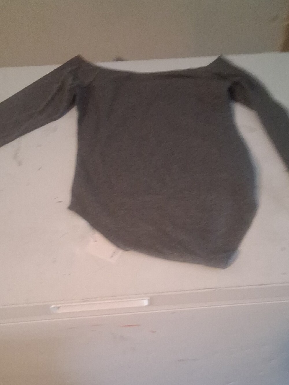 MANGOPOP Gray Scoop Neck Long Sleeve Bodysuit M - Picture 7 of 7